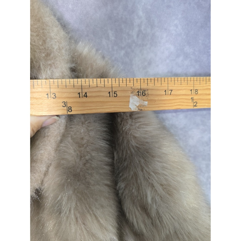 Regina Glenara Glenoit Faux Mink Fur Capelet Stole Jacket Beige Wrap 60s VTG - Picture 7 of 8